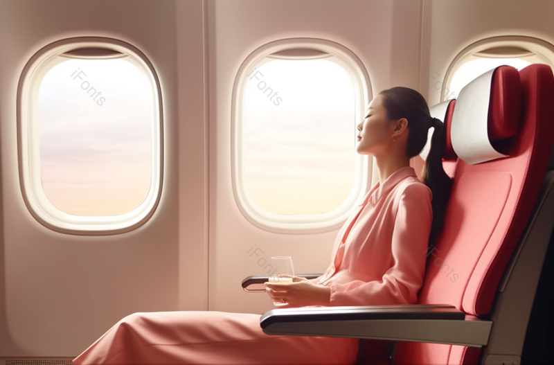 有魅力的商务女人乘飞机,高清,摄影图,摄影图片,图片大全,摄影图免费下载